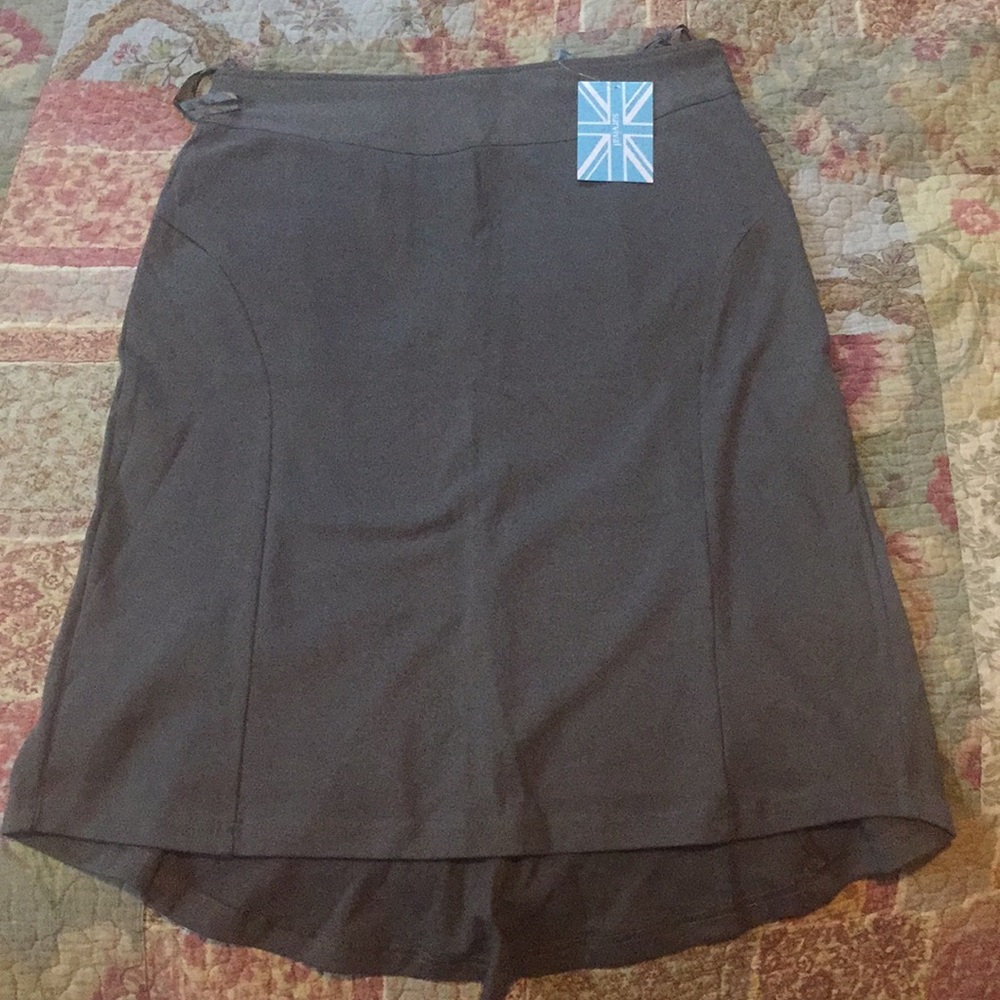 NWT Taupe grey hi-lo pencil skirt by Survival